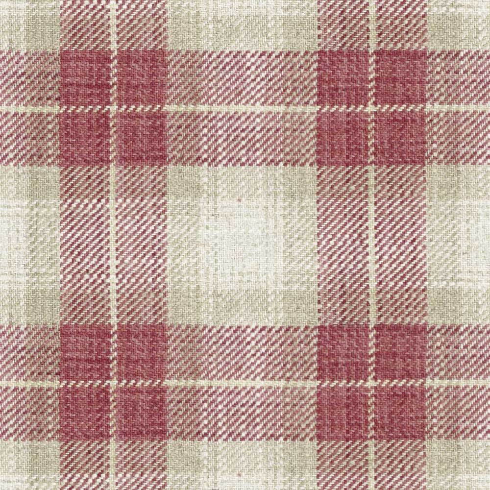 Ian Mankin Kintyre Check Peony Made to Measure Curtains