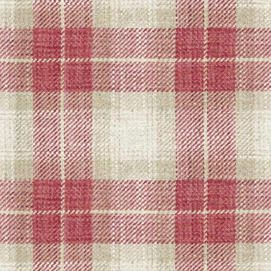 Ian Mankin Kintyre Check Peony Made to Measure Curtains