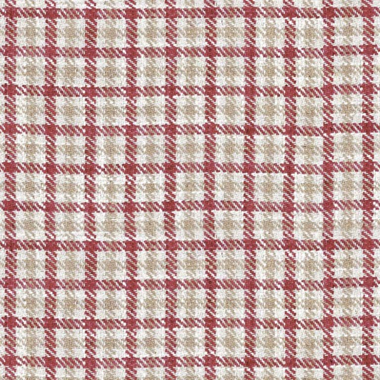 Ian Mankin Nairn Check Peony Made to Measure Curtains