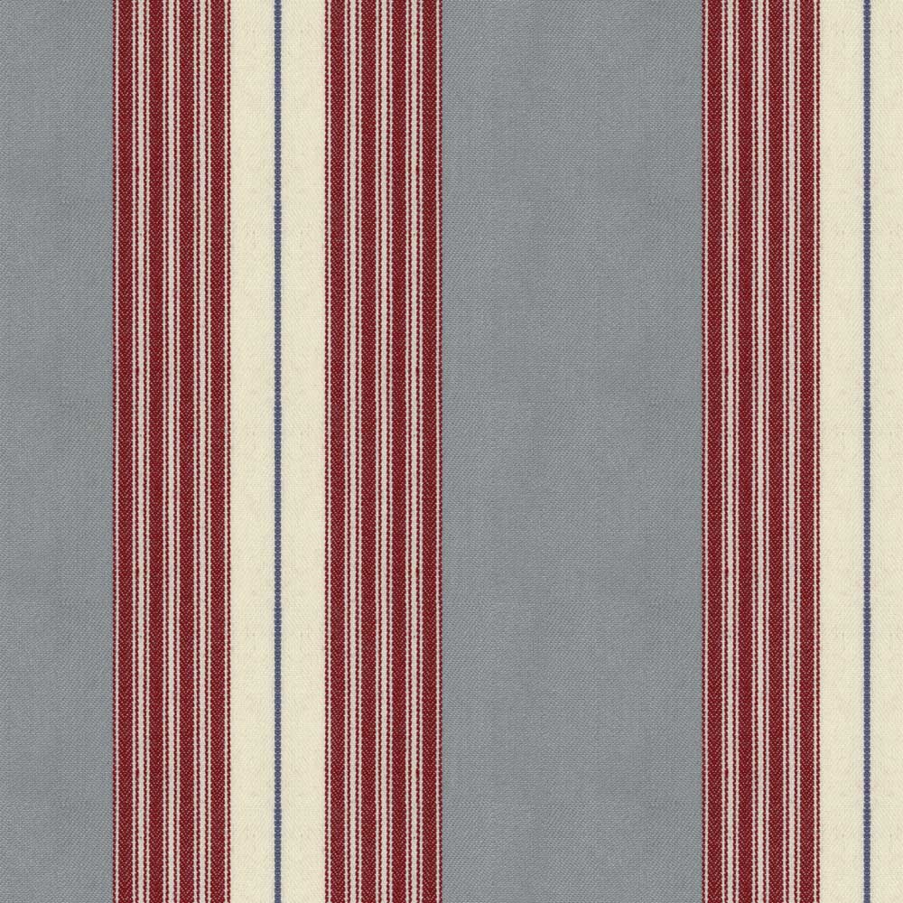 Ian Mankin Panama Stripe Peony/Seagreen Made to Measure Curtains