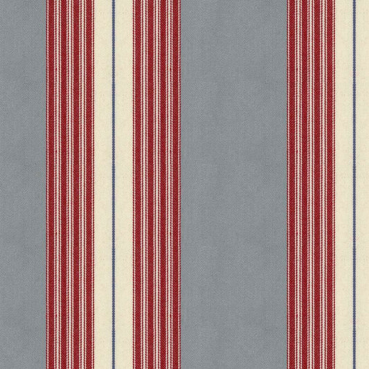 Ian Mankin Panama Stripe Peony/Seagreen Made to Measure Roman Blinds