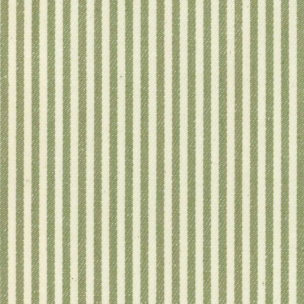 Ian Mankin Candy Stripe Sage Made to Measure Roman Blinds