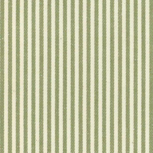 Ian Mankin Candy Stripe Sage Made to Measure Roman Blinds