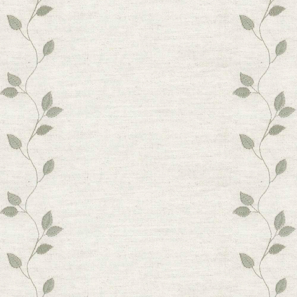 Ian Mankin Embroidered Union Leaf Sage Made to Measure Roman Blinds
