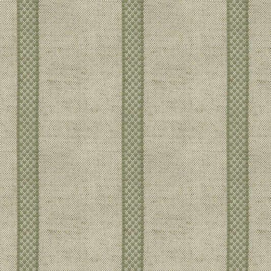 Ian Mankin Hopsack Stripe Sage Made to Measure Curtains