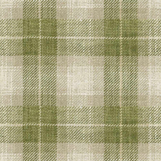 Ian Mankin Kintyre Check Sage Made to Measure Curtains