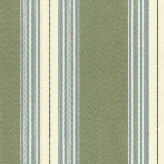 Ian Mankin Panama Stripe Seagreen/Sage Made to Measure Roman Blinds