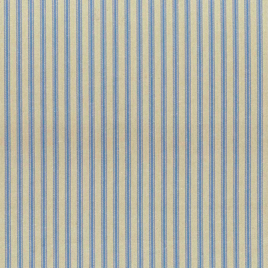Ian Mankin Ticking Stripe 1 Rustic Petrol Blue Made to Measure Curtains