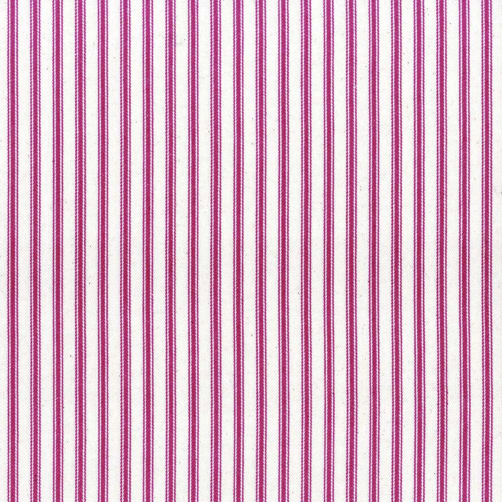 Ian Mankin Ticking Stripe 1 Cerise Made to Measure Curtains