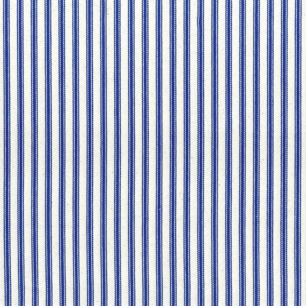 Ian Mankin Ticking Stripe 1 Cobalt Made to Measure Roman Blinds
