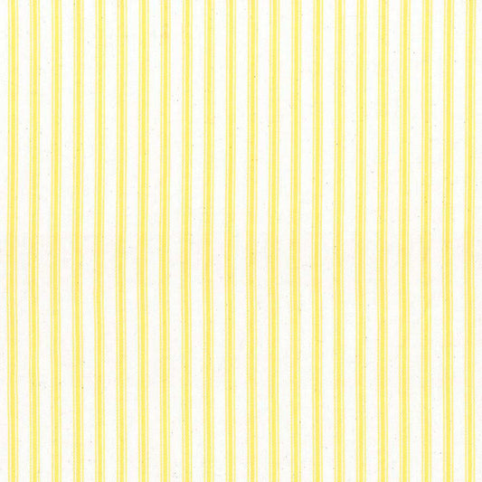 Ian Mankin Ticking Stripe 1 Lemon Made to Measure Roman Blinds
