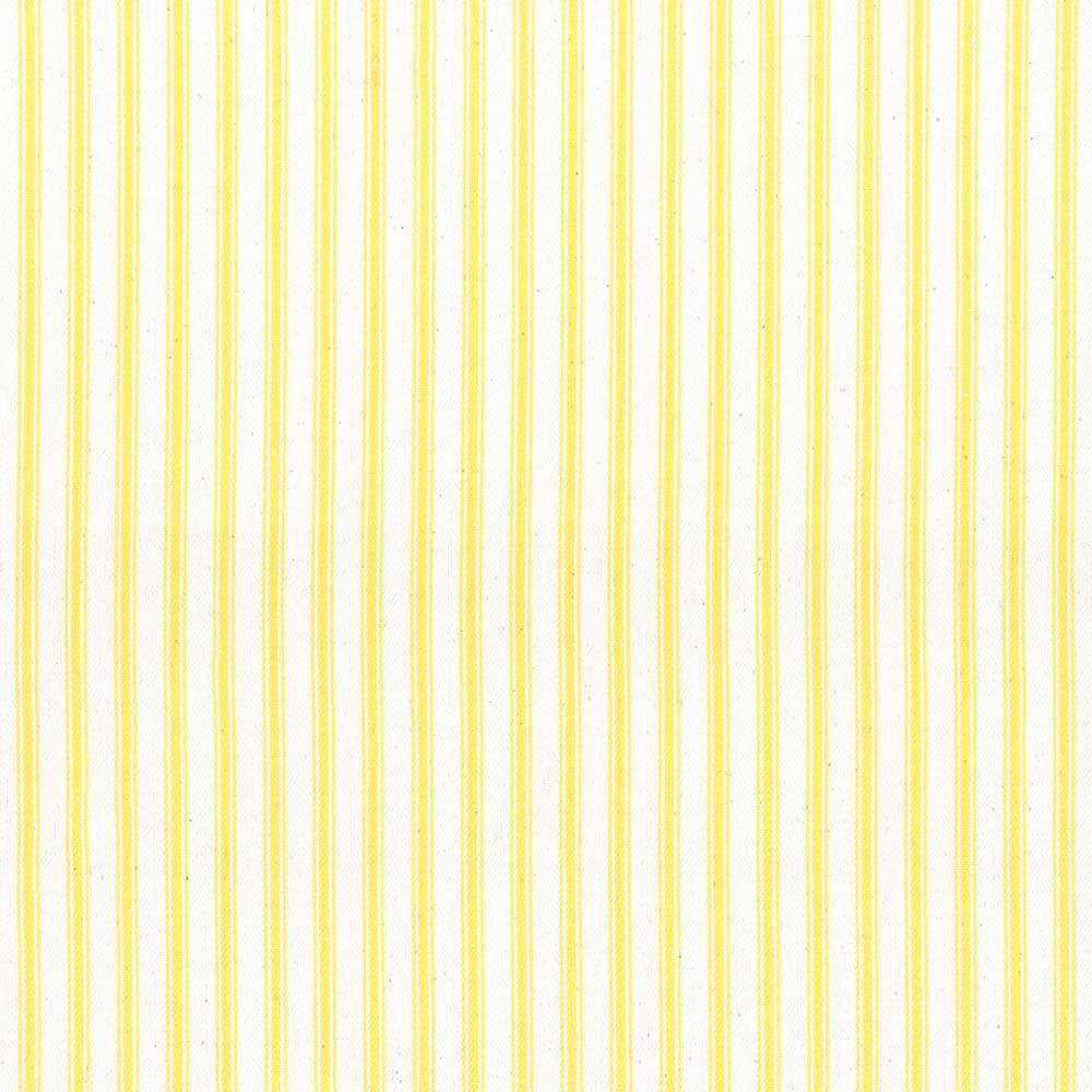 Ian Mankin Ticking Stripe 1 Lemon Made to Measure Curtains