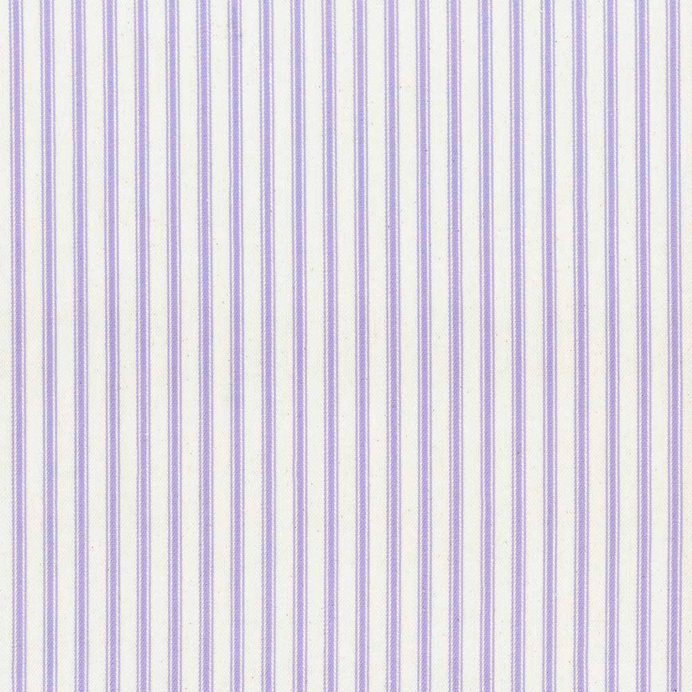 Ian Mankin Ticking Stripe 1 Lilac Made to Measure Roman Blinds