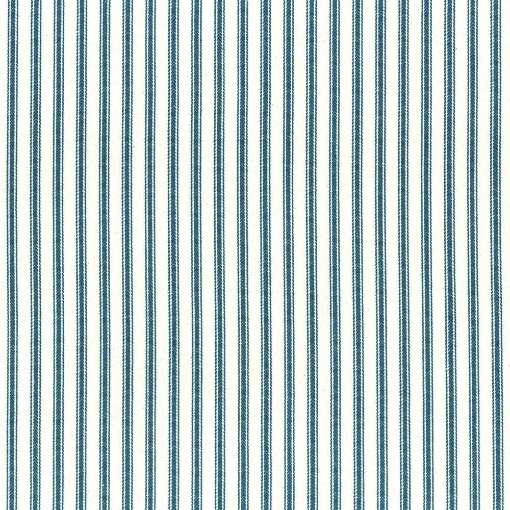 Ian Mankin Ticking Stripe 1 Peacock Made to Measure Roman Blinds