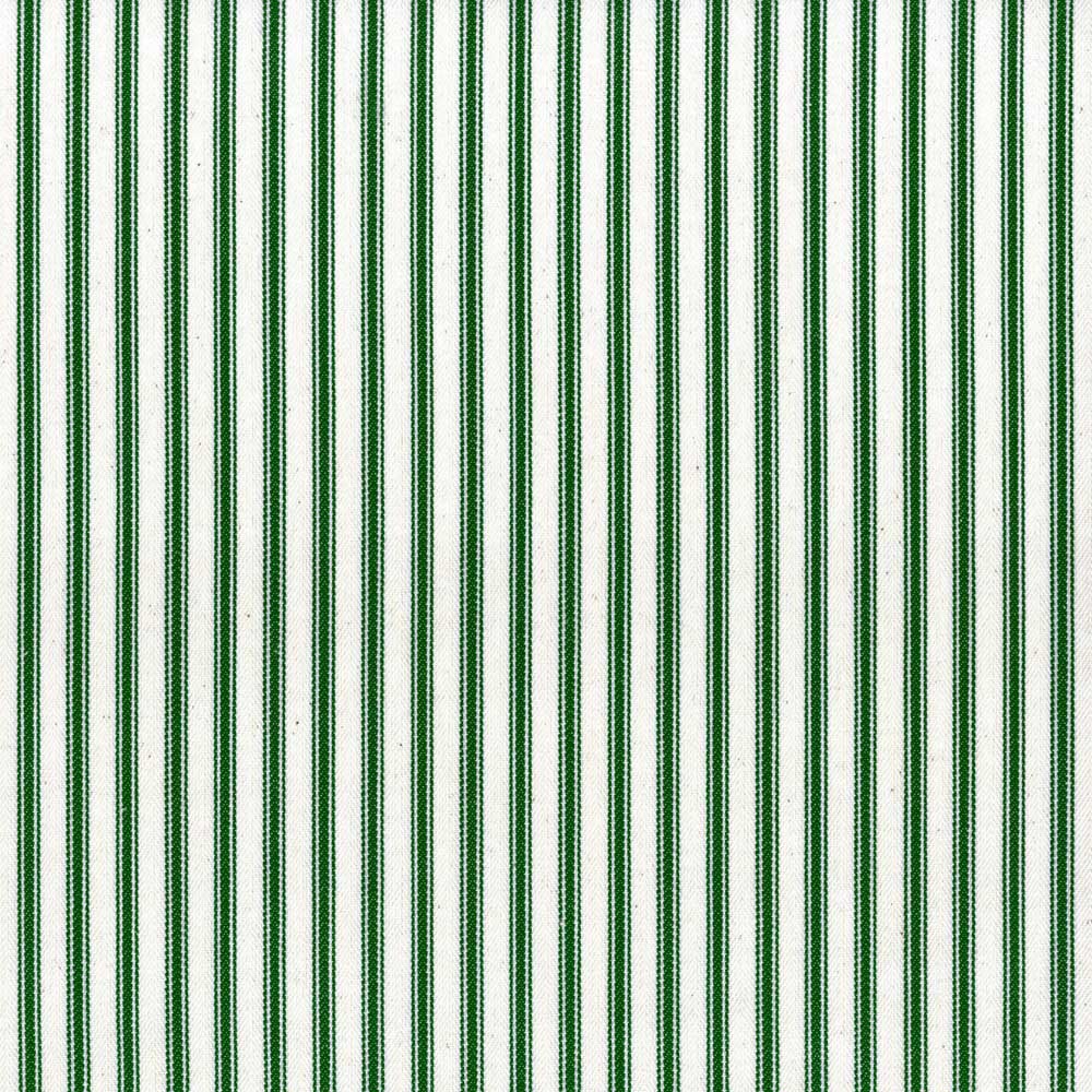 Ian Mankin Ticking Stripe 1 Racing Green Made to Measure Roman Blinds
