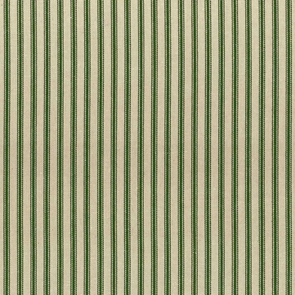 Ian Mankin Ticking Stripe 1 Rustic Spruce Made to Measure Curtains