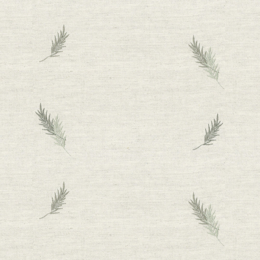 Ian Mankin Embroidered Union Fern Sage Made to Measure Roman Blinds