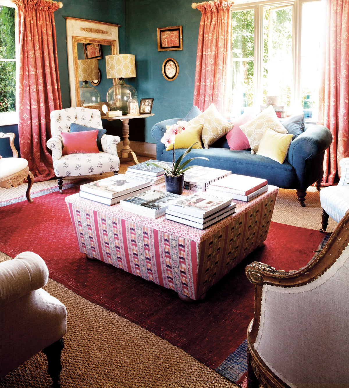 Kate Forman Josephine Red Made to Measure Curtains – image 3