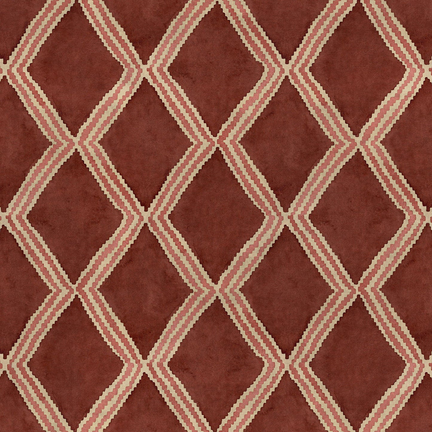 Linwood Inca Blush Red FR Made to Measure Curtains