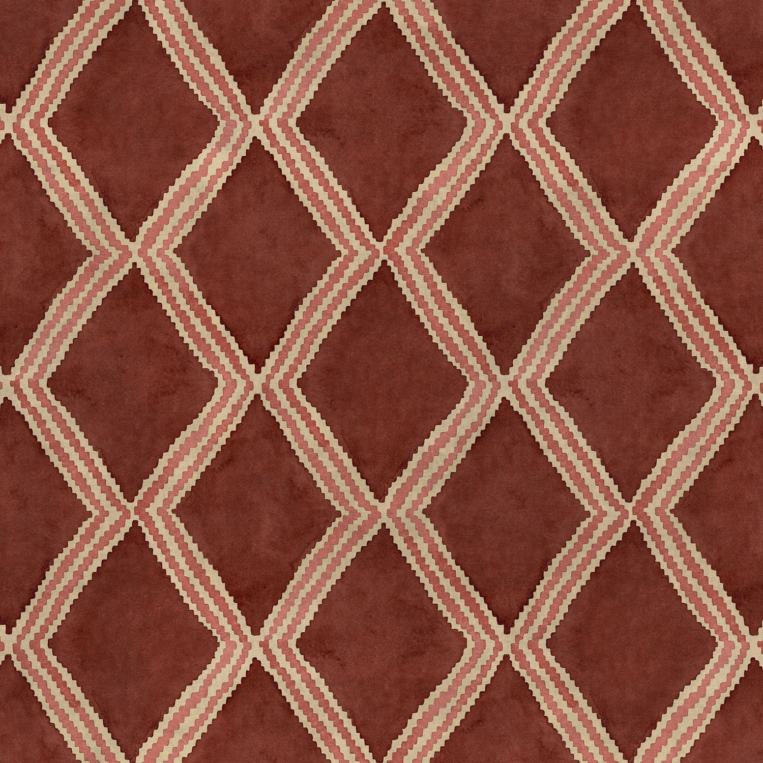 Linwood Inca Blush Red FR Made to Measure Curtains