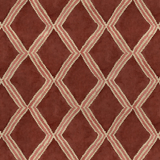 Linwood Inca Blush Red FR Made to Measure Curtains