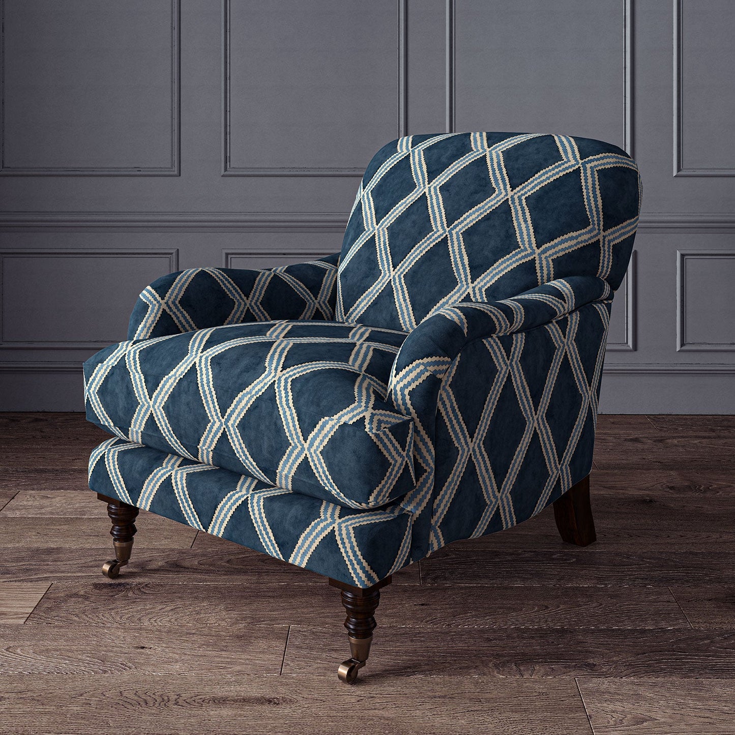 Linwood Inca Indigo FR Made to Measure Curtains