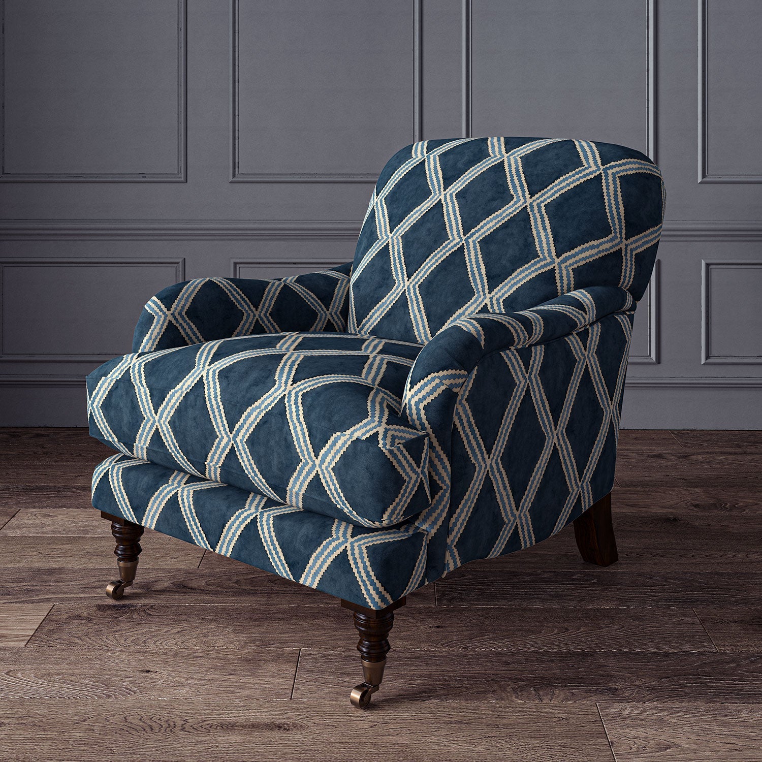 Linwood Inca Indigo FR Made to Measure Curtains