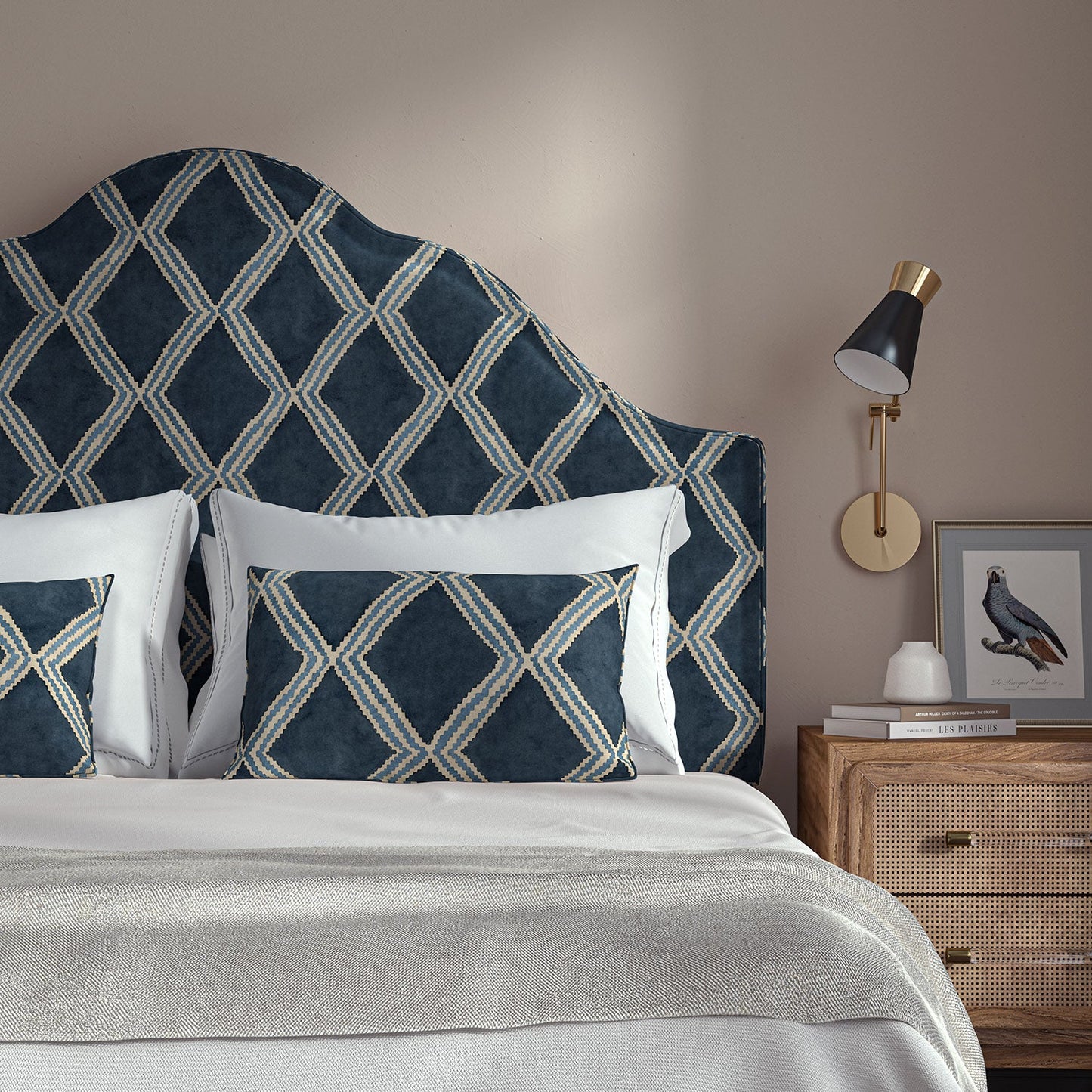 Linwood Inca Indigo FR Made to Measure Curtains