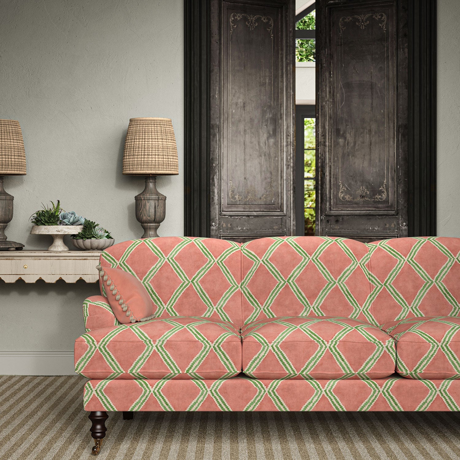 Linwood Inca Miami Pink FR Made to Measure Curtains