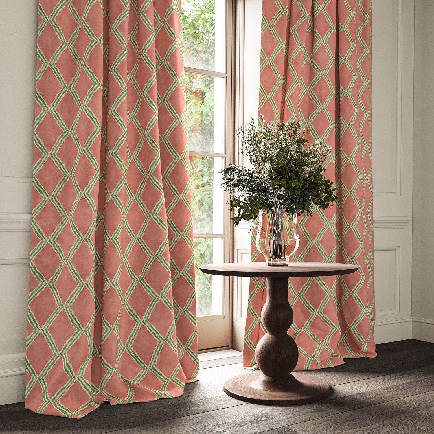 Linwood Inca Miami Pink FR Made to Measure Curtains