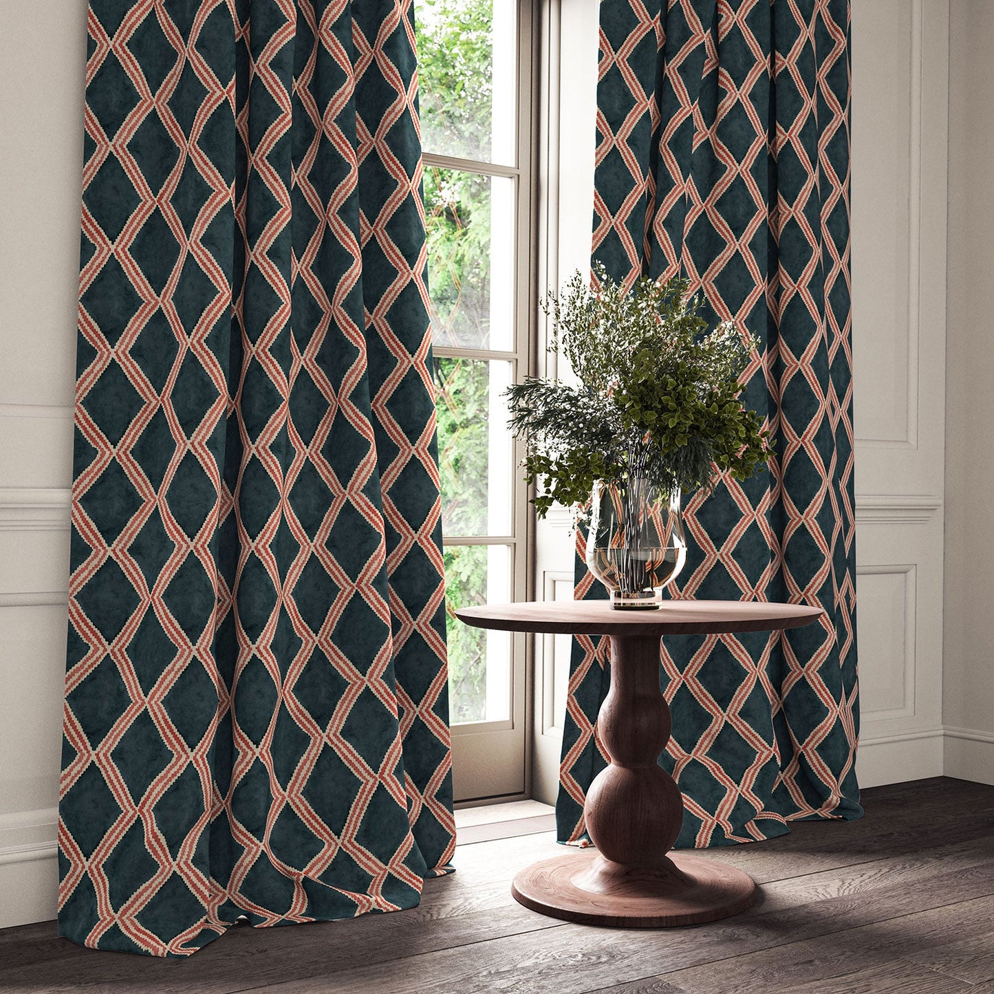 Linwood Inca Midnight Berry FR Made to Measure Curtains