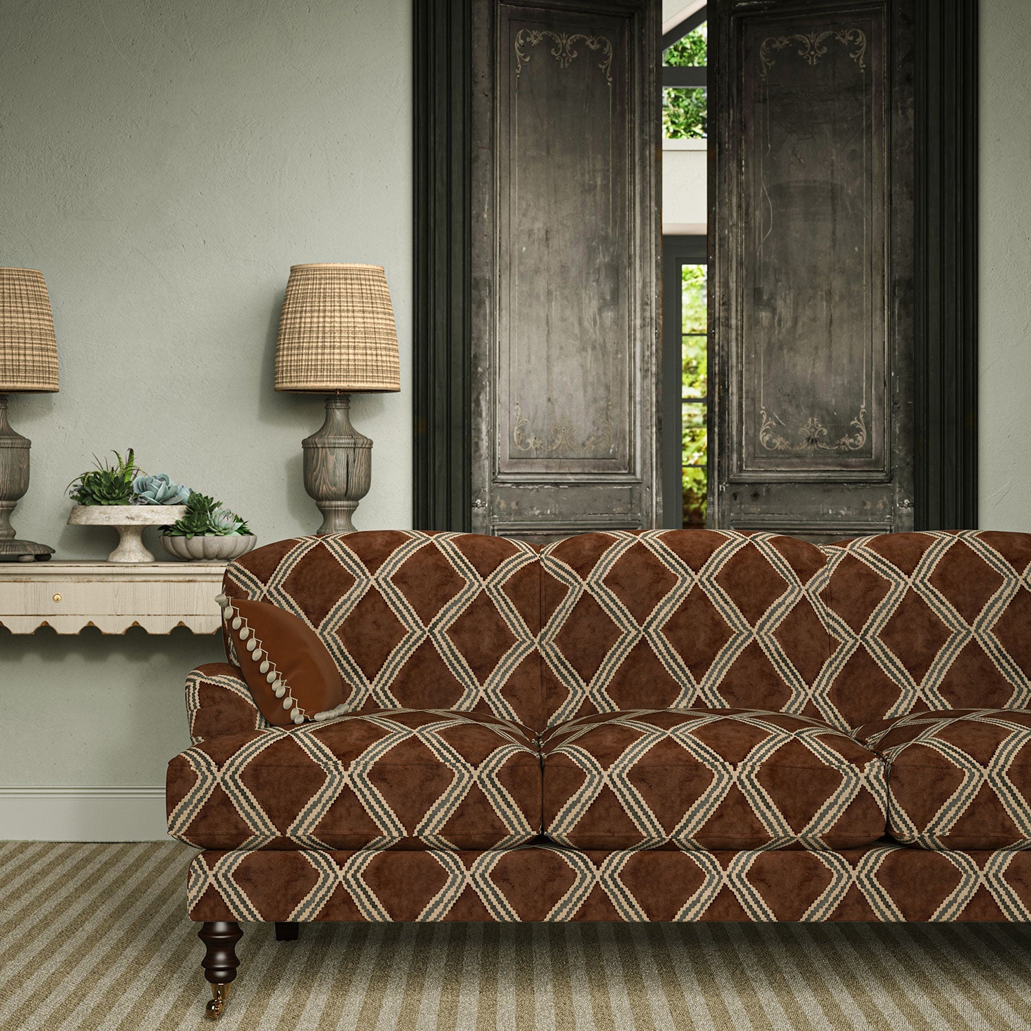 Linwood Inca Mocha FR Made to Measure Curtains