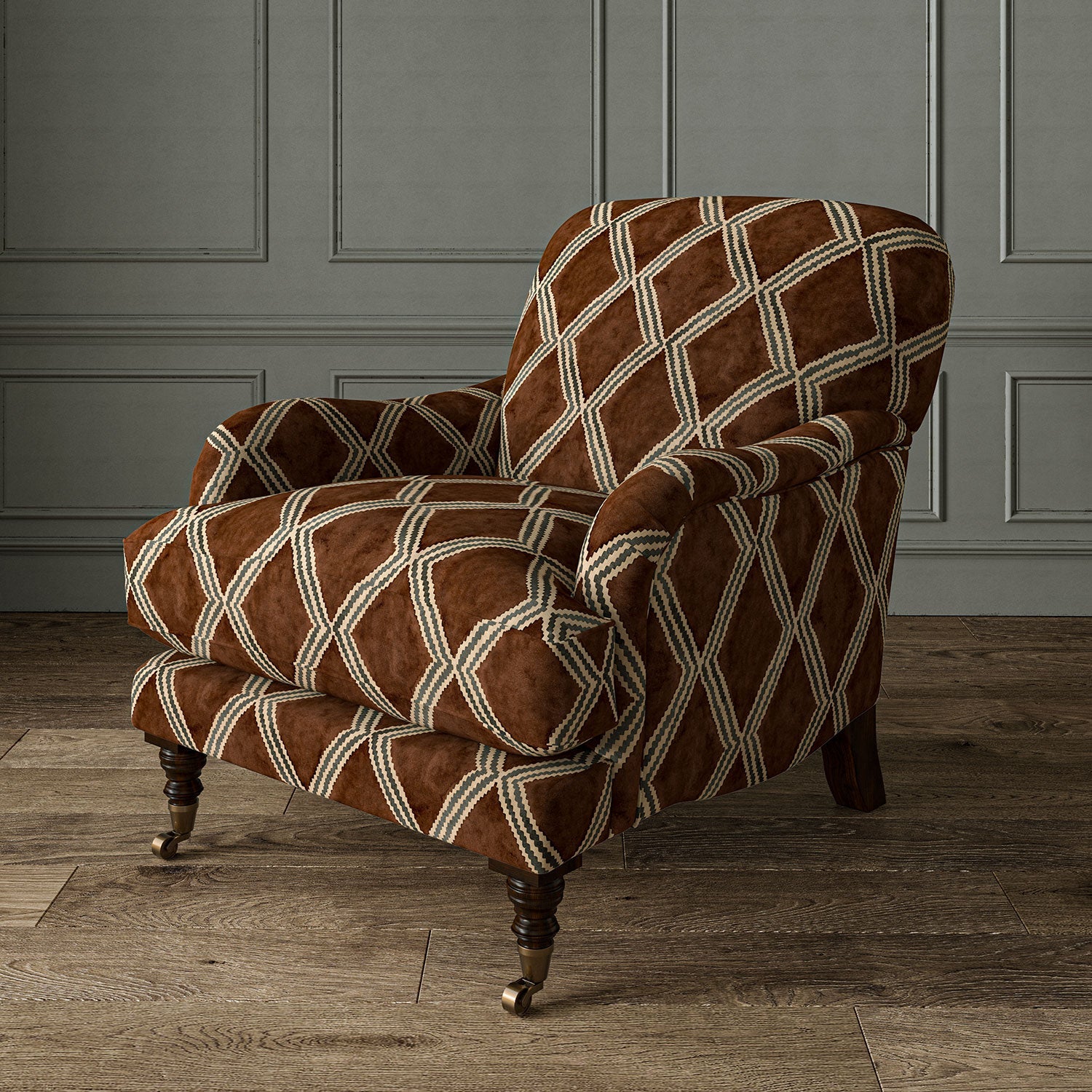 Linwood Inca Mocha FR Made to Measure Curtains