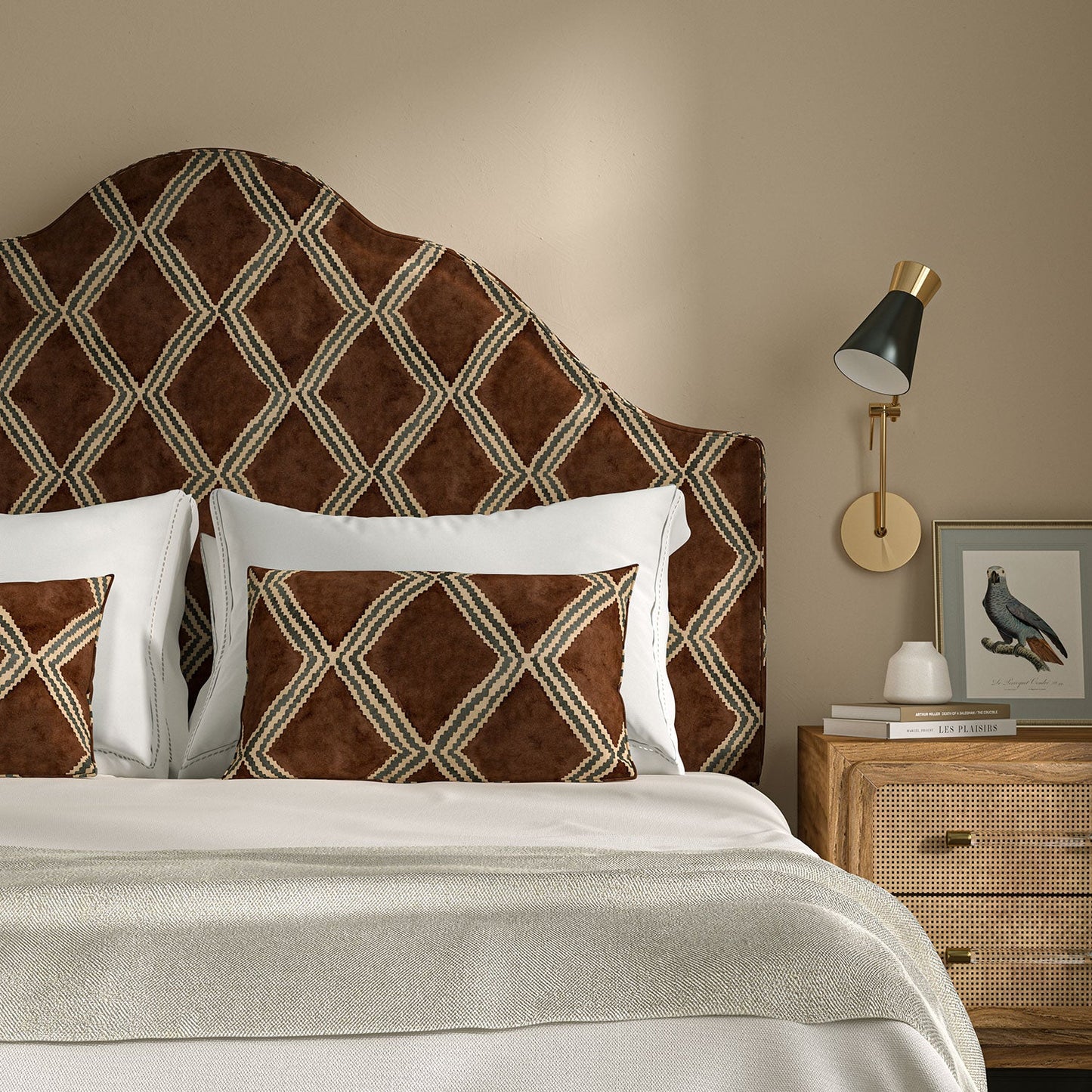 Linwood Inca Mocha FR Made to Measure Curtains