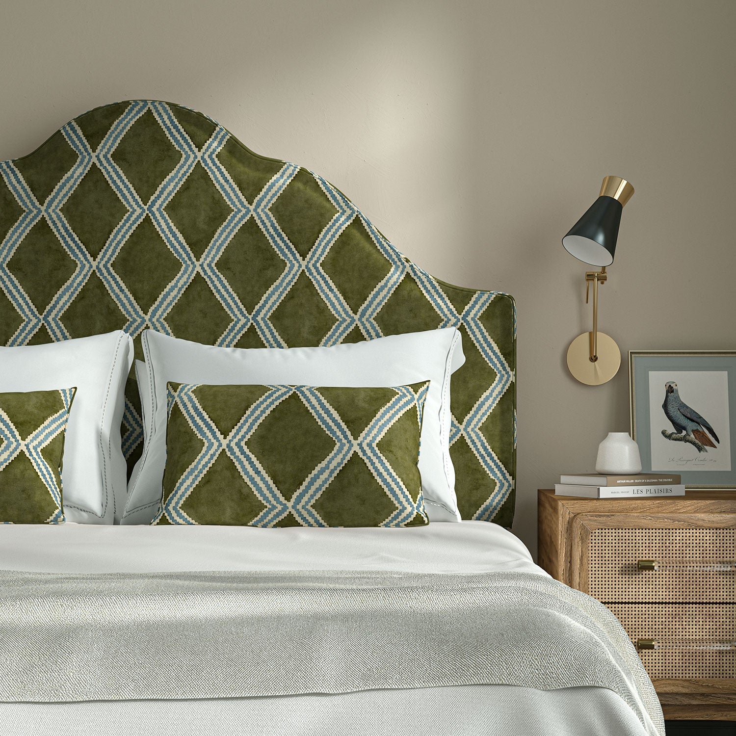Linwood Inca Mossy Well FR Made to Measure Curtains