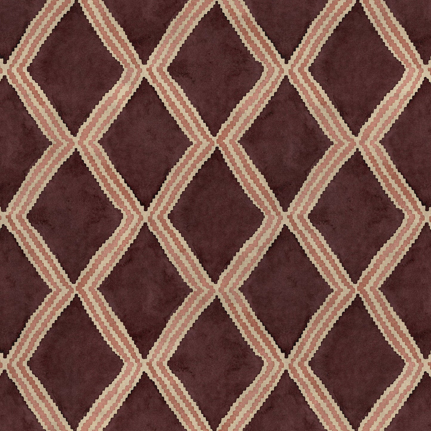 Linwood Inca Sunset Maroon FR Made to Measure Curtains