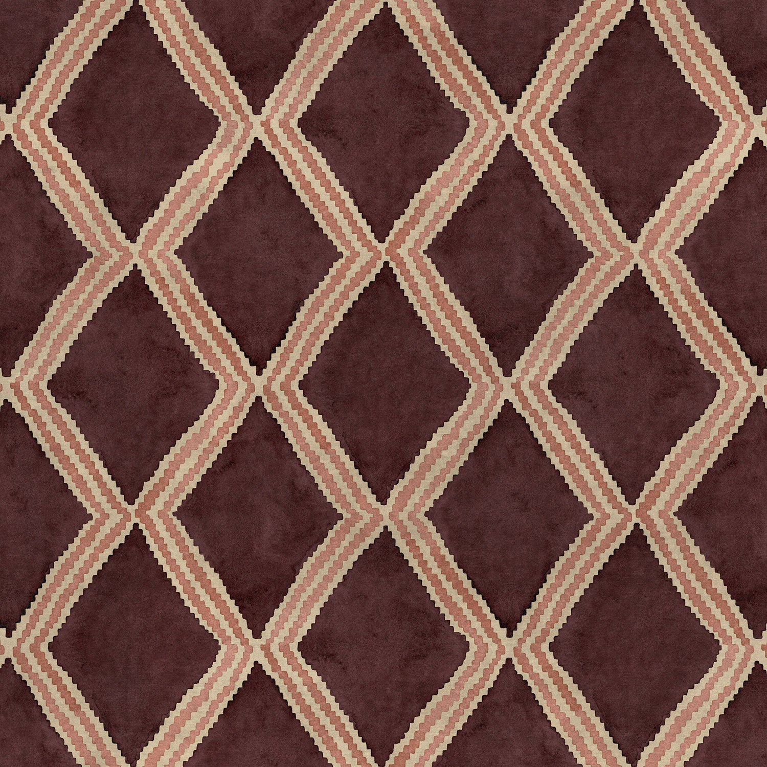 Linwood Inca Sunset Maroon FR Made to Measure Curtains