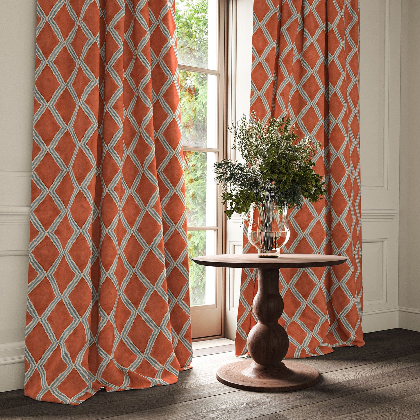 Linwood Inca Vesuvius FR Made to Measure Curtains