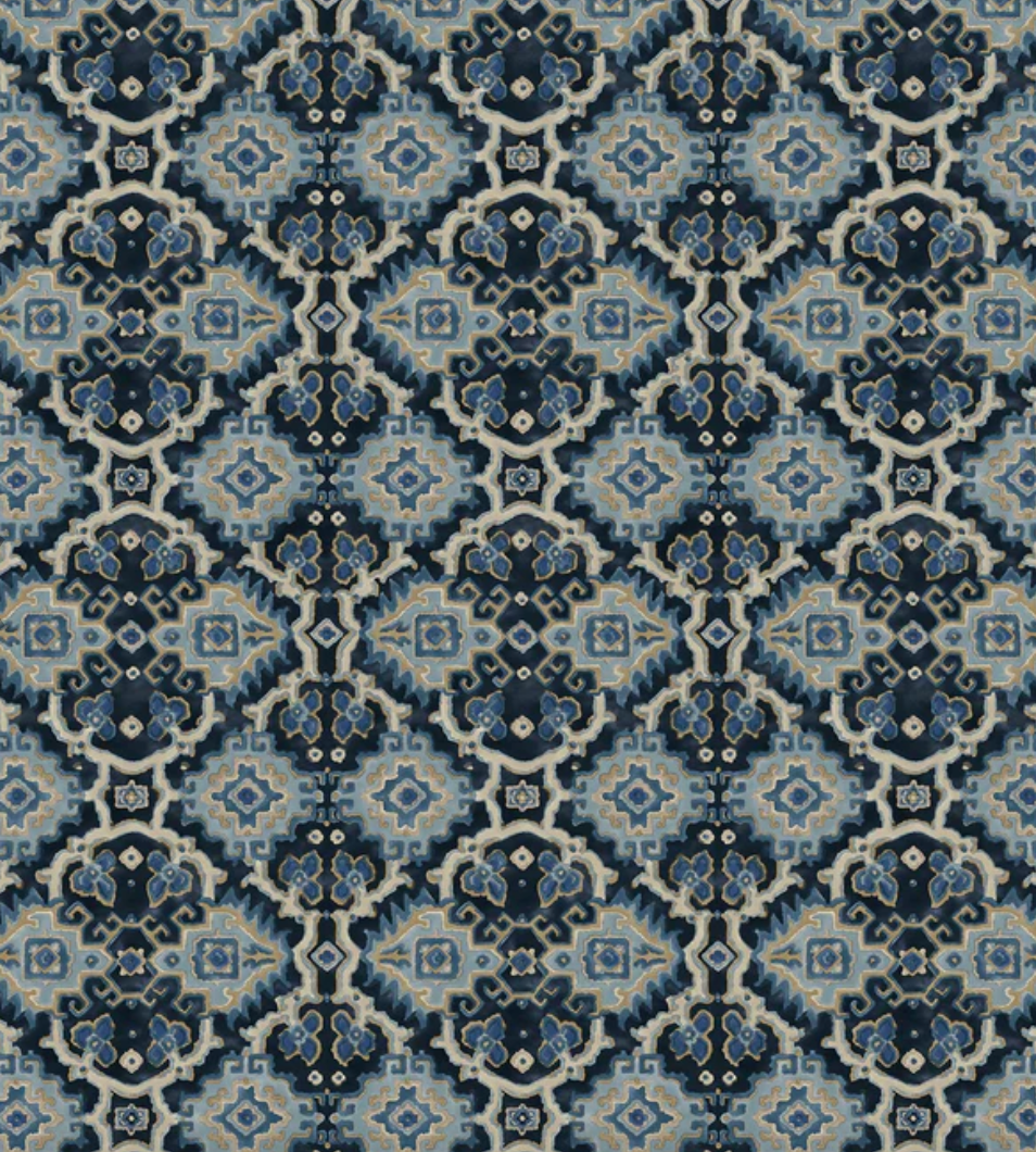 Indigo - Kami Velvet by Linwood - Fabric, Curtains, Roman Blinds 