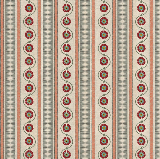 Chess Indira Stripe Taupe/ Cinnamon Made to Measure Curtains