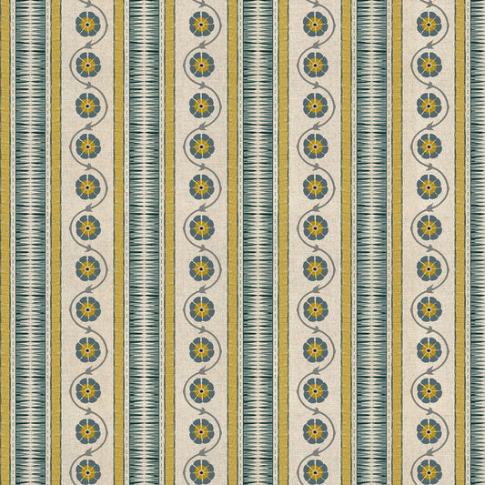 Chess Indira Stripe Mineral/ Ochre Made to Measure Curtains