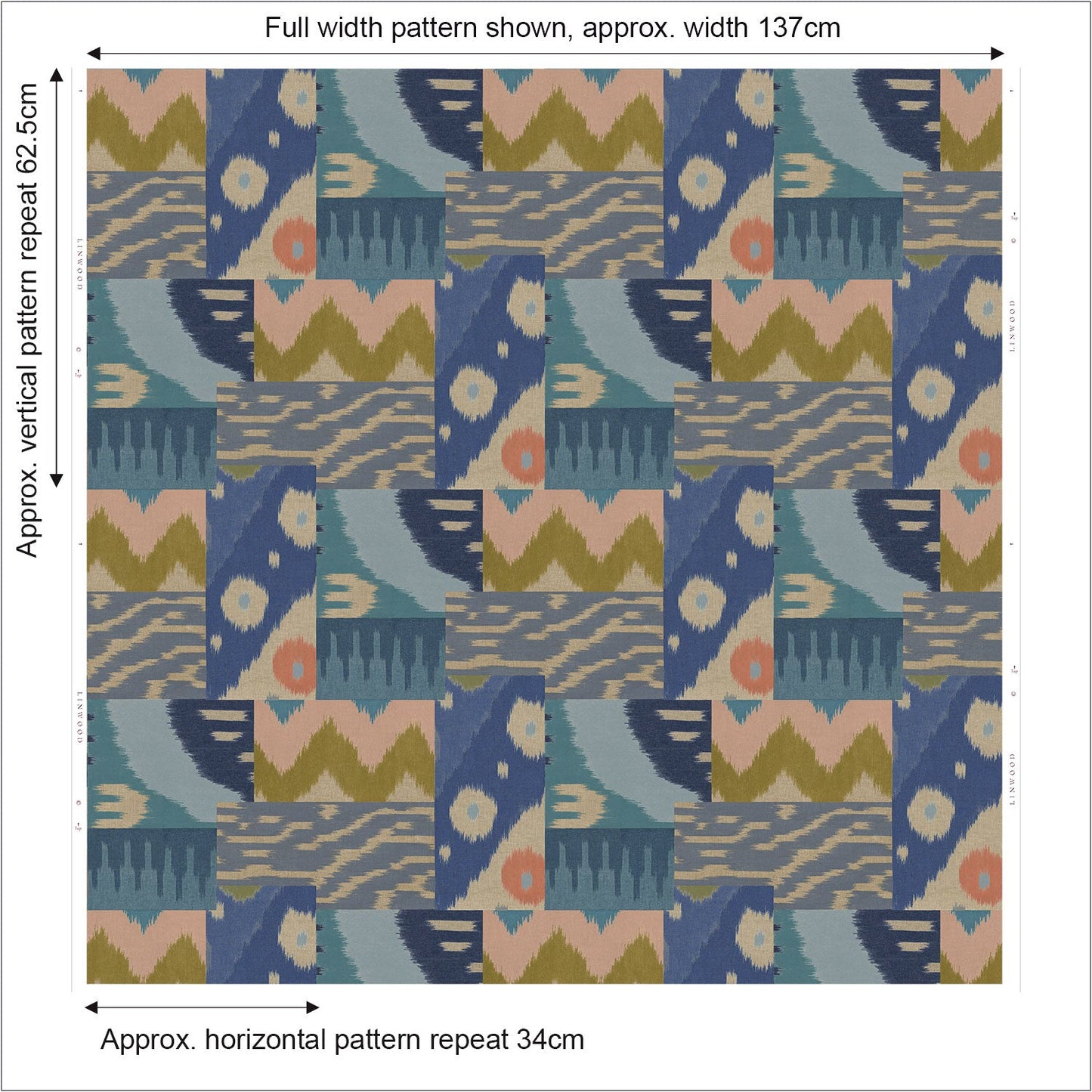 Linwood Java Ocean FR Made to Measure Curtains