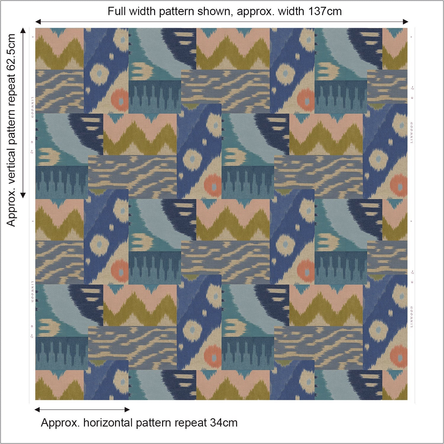 Linwood Java Ocean FR Made to Measure Curtains