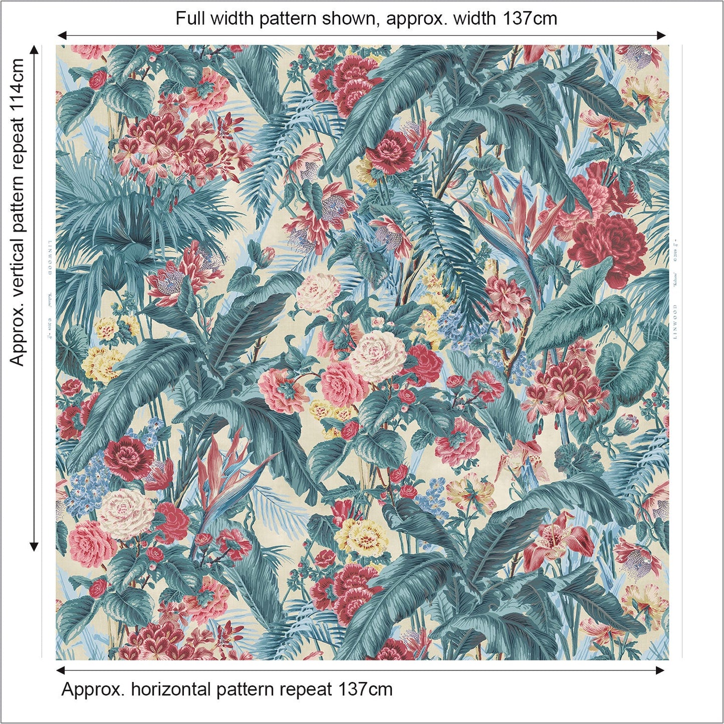 Linwood Kahanu Rose Made to Measure Curtains