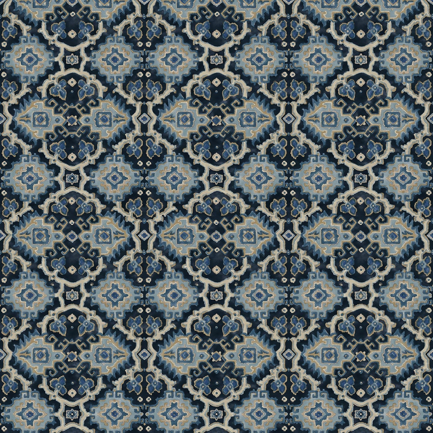 Linwood Kami Indigo FR Made to Measure Curtains