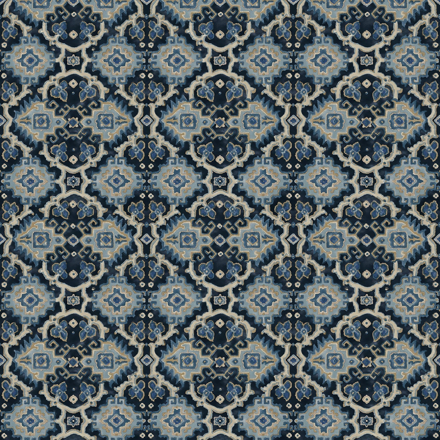 Linwood Kami Indigo FR Made to Measure Curtains