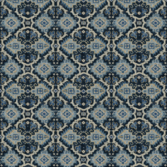 Linwood Kami Indigo FR Made to Measure Curtains