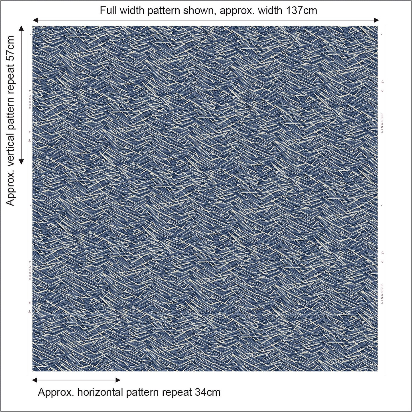 Linwood Kerplunk Indigo FR Made to Measure Curtains