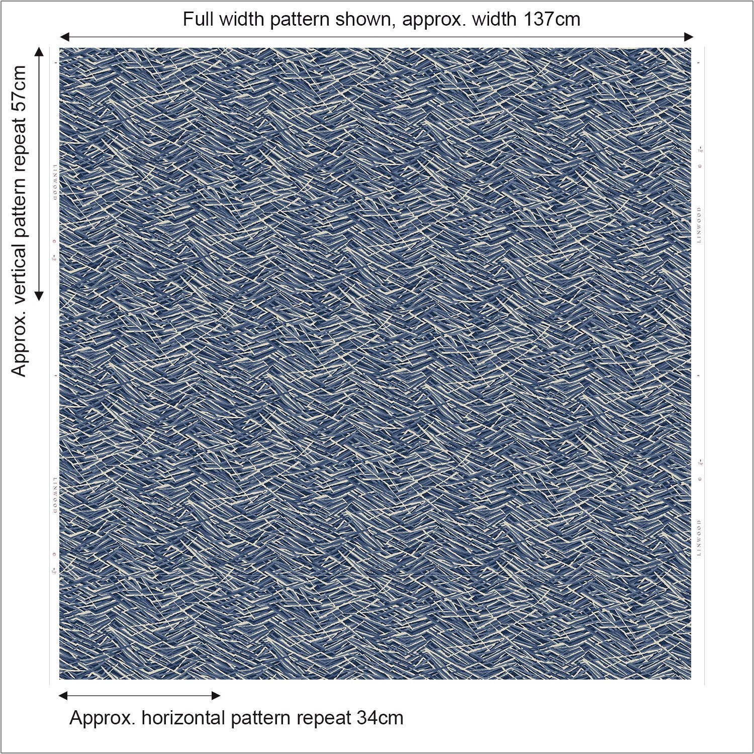 Linwood Kerplunk Indigo FR Made to Measure Curtains