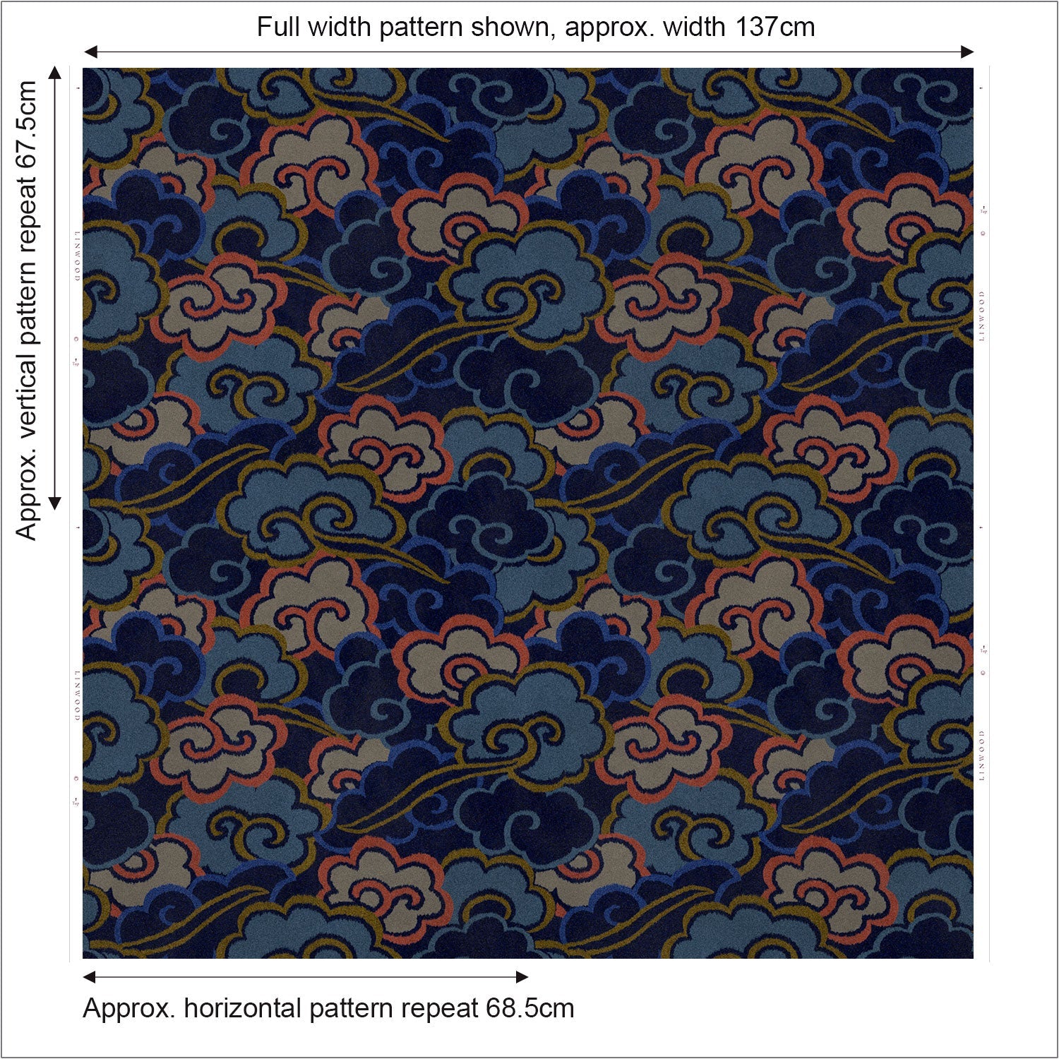 Linwood Kimono Dreams Blaze Made to Measure Curtains